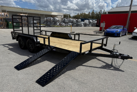 New 2026 Sure-Trac 7x16 Tube Top ATV 7K Utility Trailer