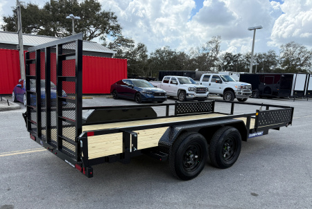 New 2026 Sure-Trac 7x16 Tube Top ATV 7K Utility Trailer