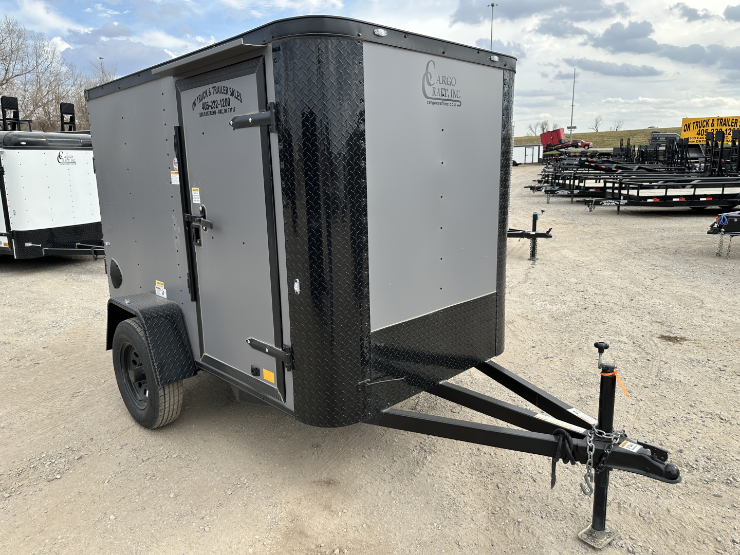 New 2026 Cargo Craft 5'x8'x5' Elite Flat Nose Matte Charcoal Gray Enclosed Cargo / Enclosed Trailer