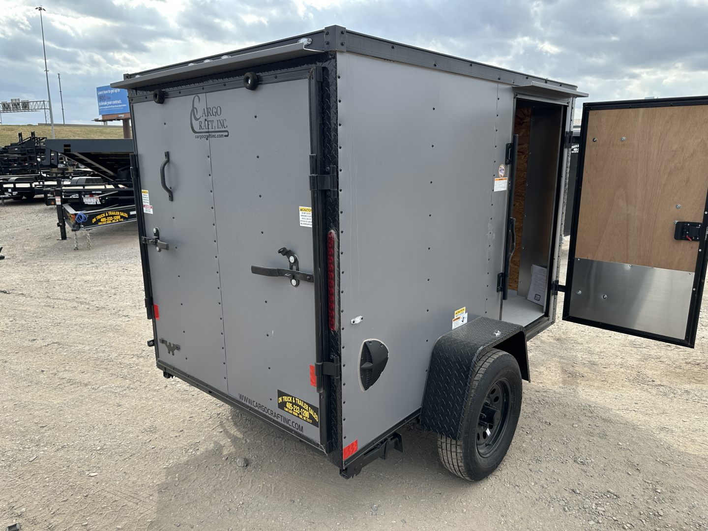 New 2026 Cargo Craft 5'x8'x5' Elite Flat Nose Matte Charcoal Gray Enclosed Cargo / Enclosed Trailer