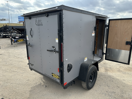 New 2026 Cargo Craft 5'x8'x5' Elite Flat Nose Matte Charcoal Gray Enclosed Cargo / Enclosed Trailer