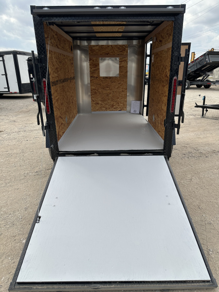 New 2026 Cargo Craft 5'x8'x5' Elite Flat Nose Matte Charcoal Gray Enclosed Cargo / Enclosed Trailer