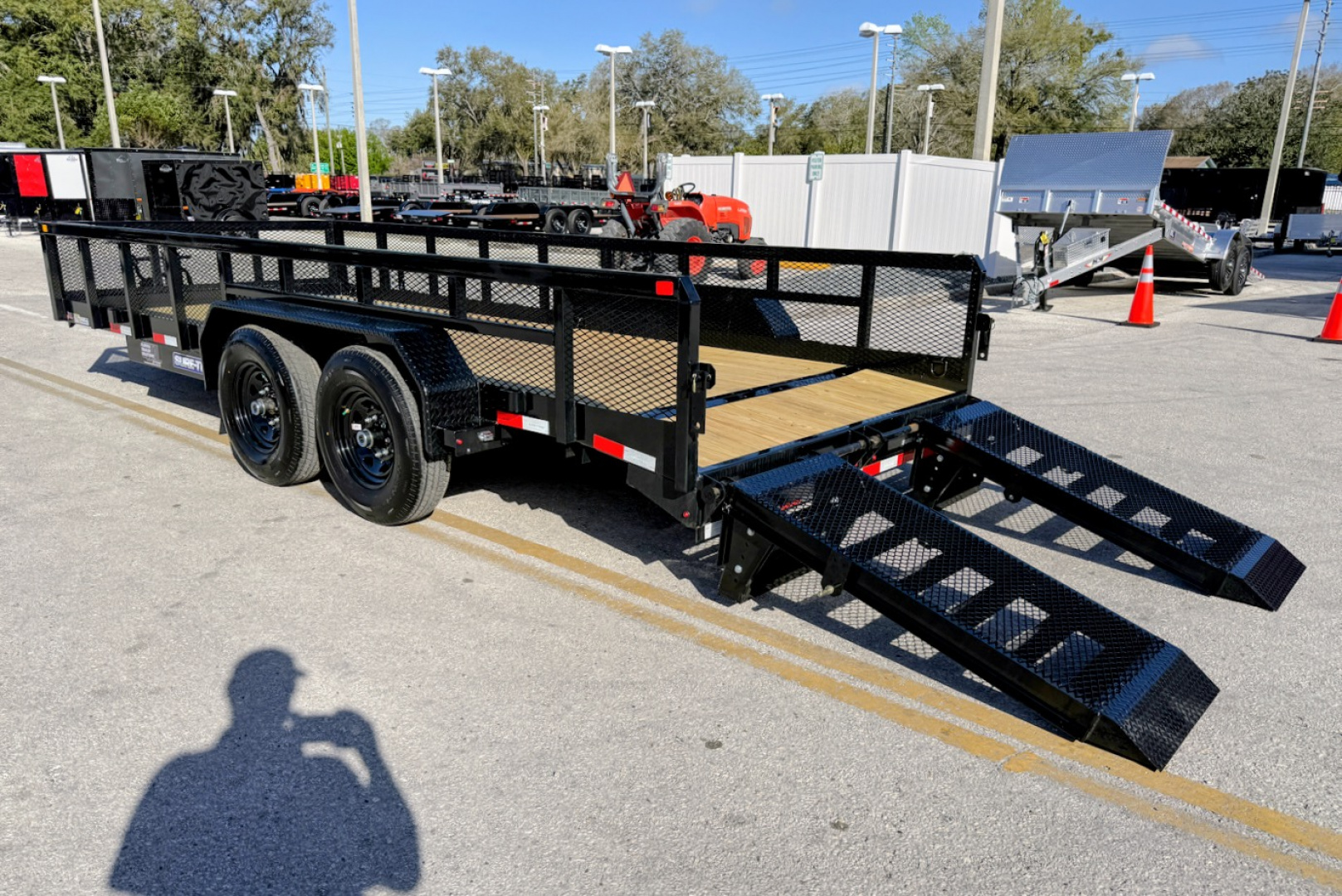 New 2026 Sure-Trac 7x18 (16+2) Tube Top Beavertail 14K Utility Trailer