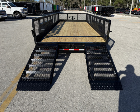 New 2026 Sure-Trac 7x18 (16+2) Tube Top Beavertail 14K Utility Trailer