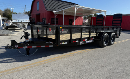 New 2026 Sure-Trac 7x18 (16+2) Tube Top Beavertail 14K Utility Trailer