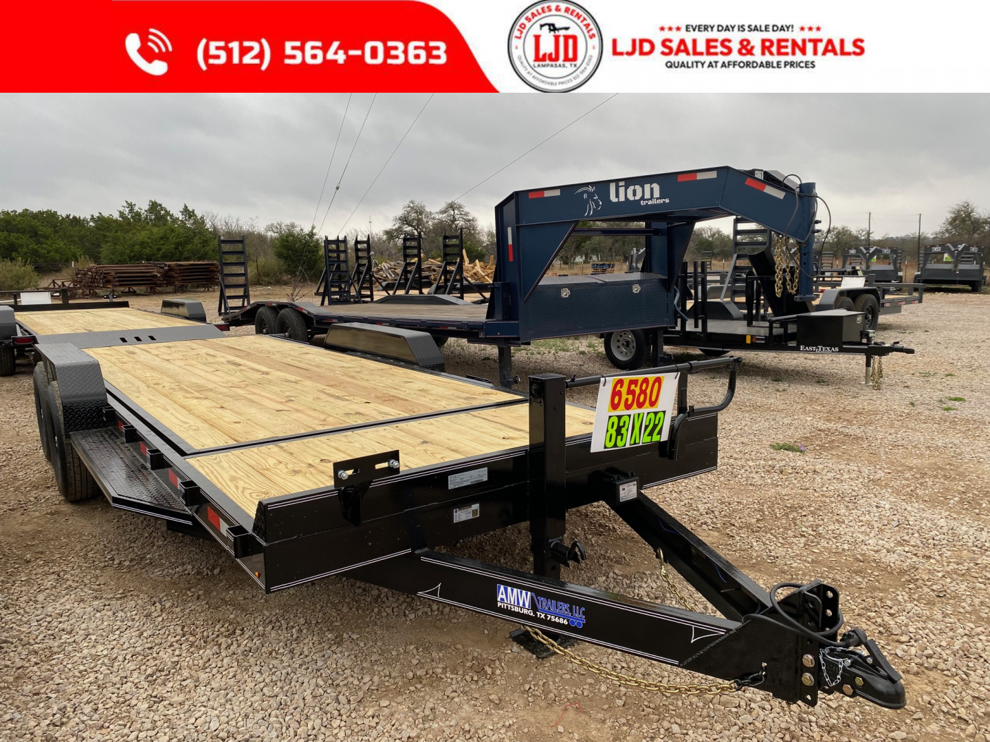 New 2026 AMW - Tilt / Equipment Trailer 22' - Heavy Duty - 14K GVWR