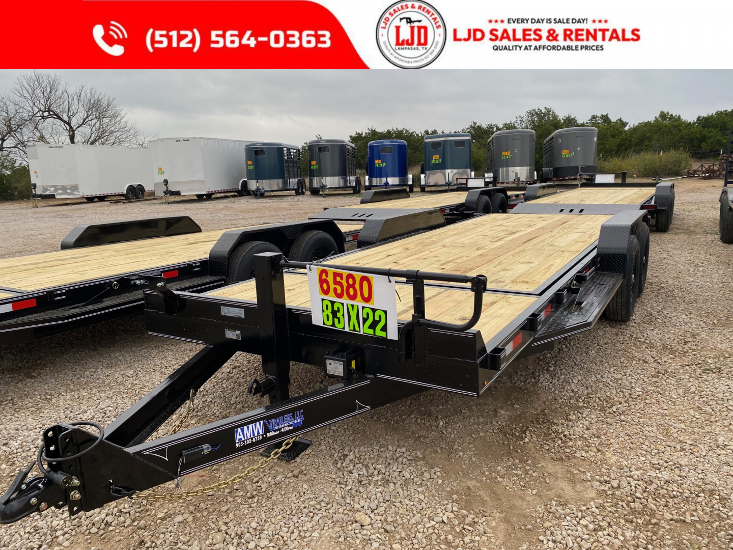 New 2026 AMW - Tilt / Equipment Trailer 22' - Heavy Duty - 14K GVWR