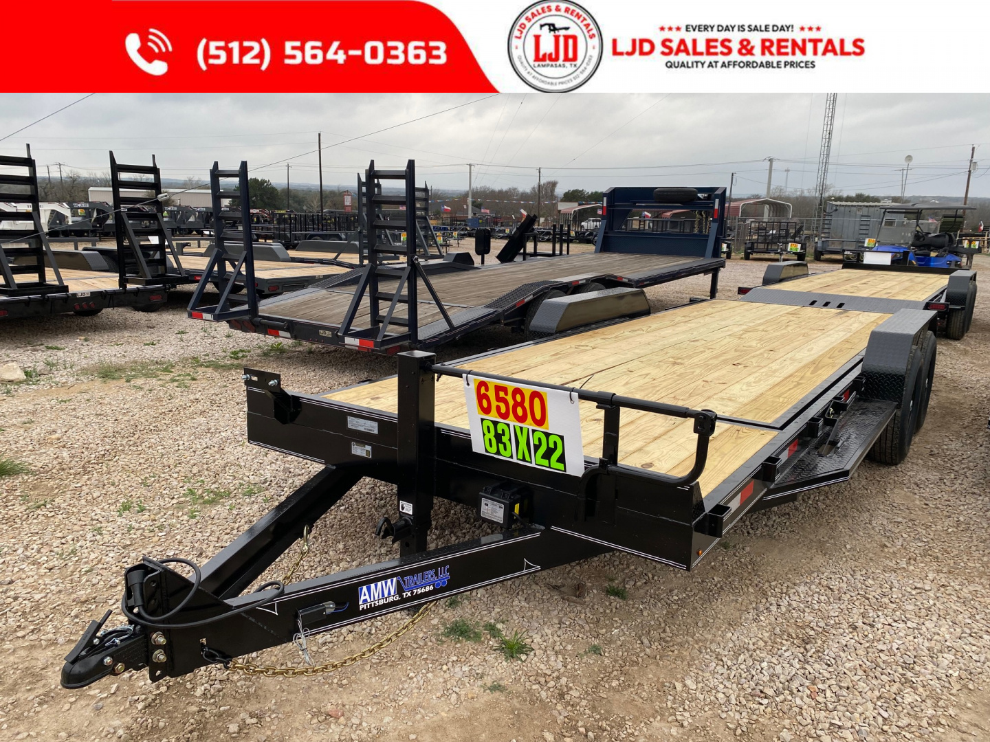 New 2026 AMW - Tilt / Equipment Trailer 22' - Heavy Duty - 14K GVWR