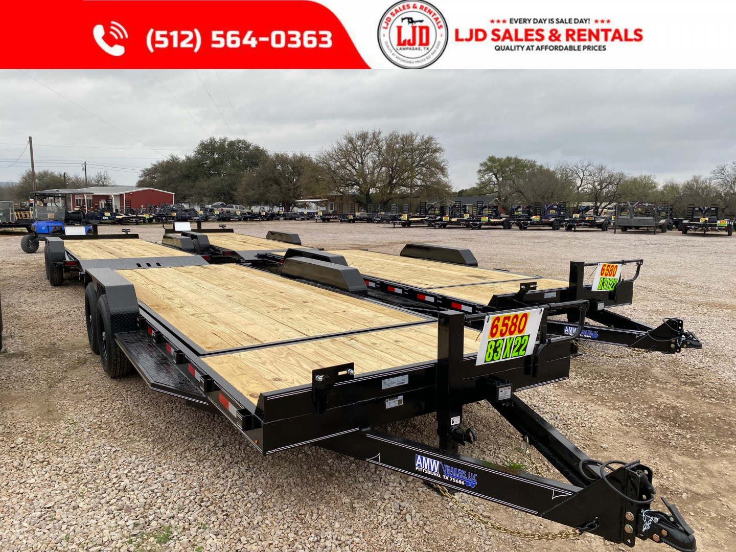 New 2026 AMW - Tilt / Equipment Trailer 22' - Heavy Duty - 14K GVWR