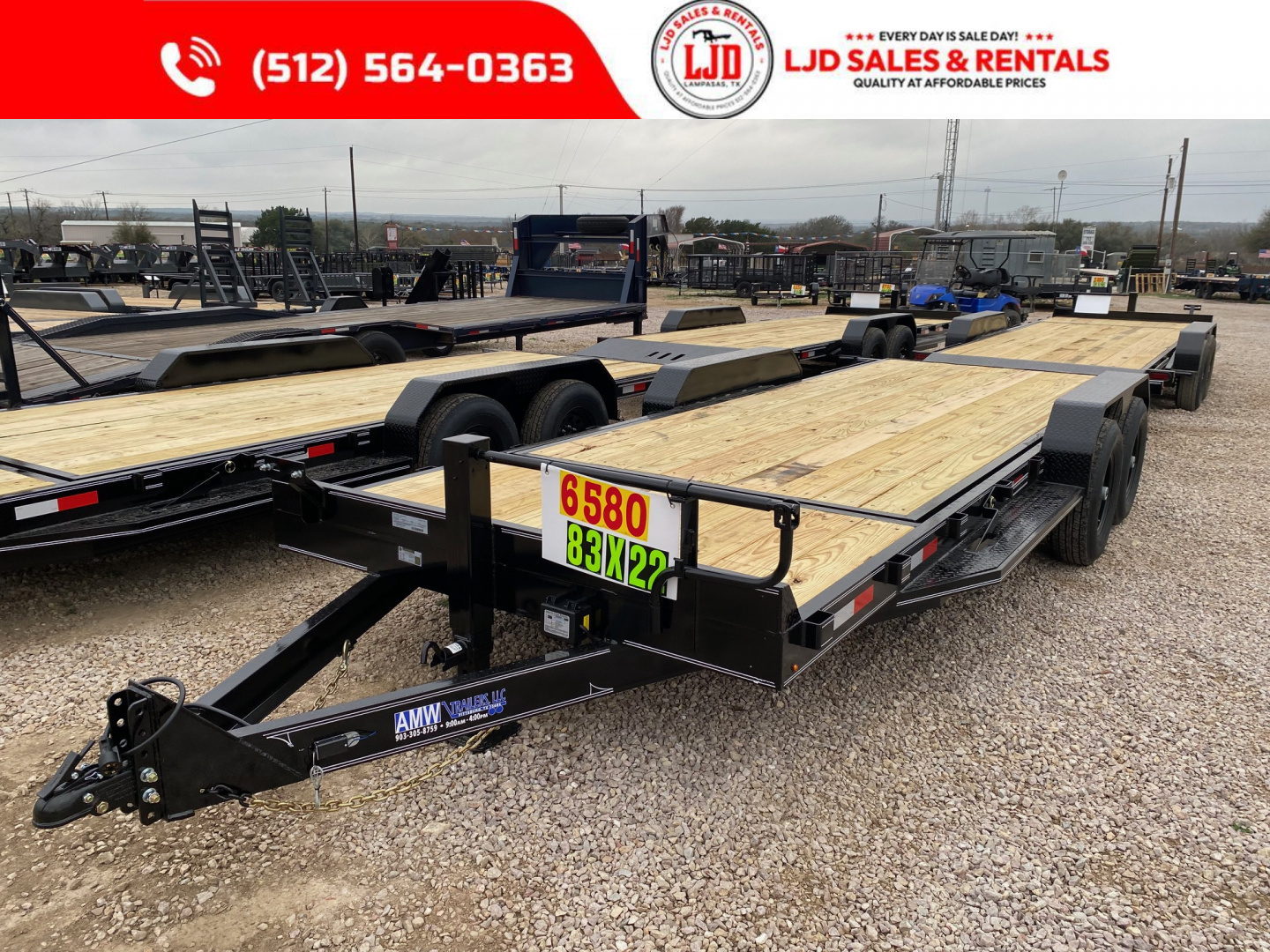 New 2026 AMW - Tilt / Equipment Trailer 22' - Heavy Duty - 14K GVWR