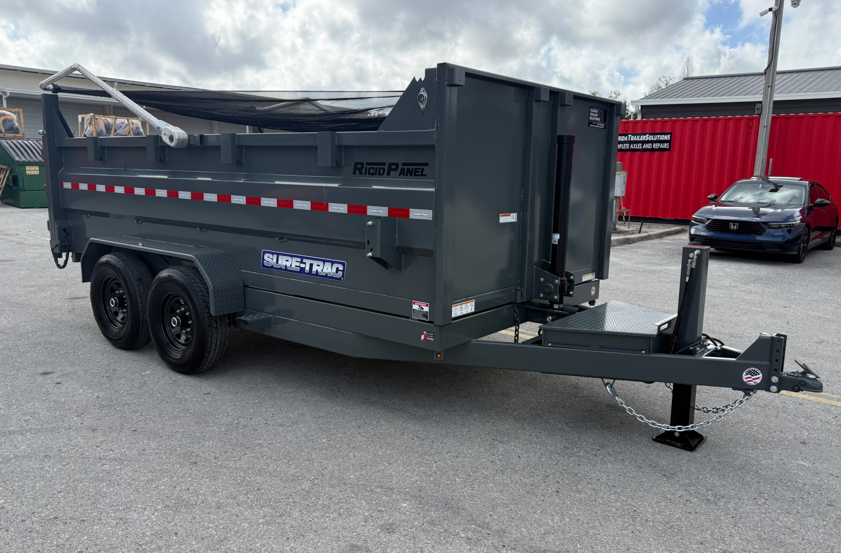 New 2026 Sure-Trac 7x14 Telescopic 14K 3' side Dump Trailer