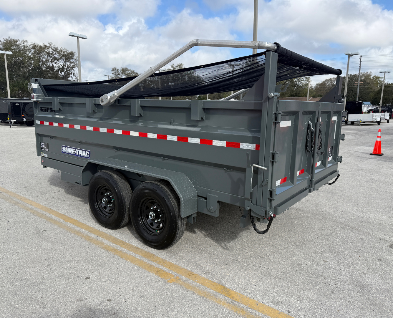 New 2026 Sure-Trac 7x14 Telescopic 14K 3' side Dump Trailer