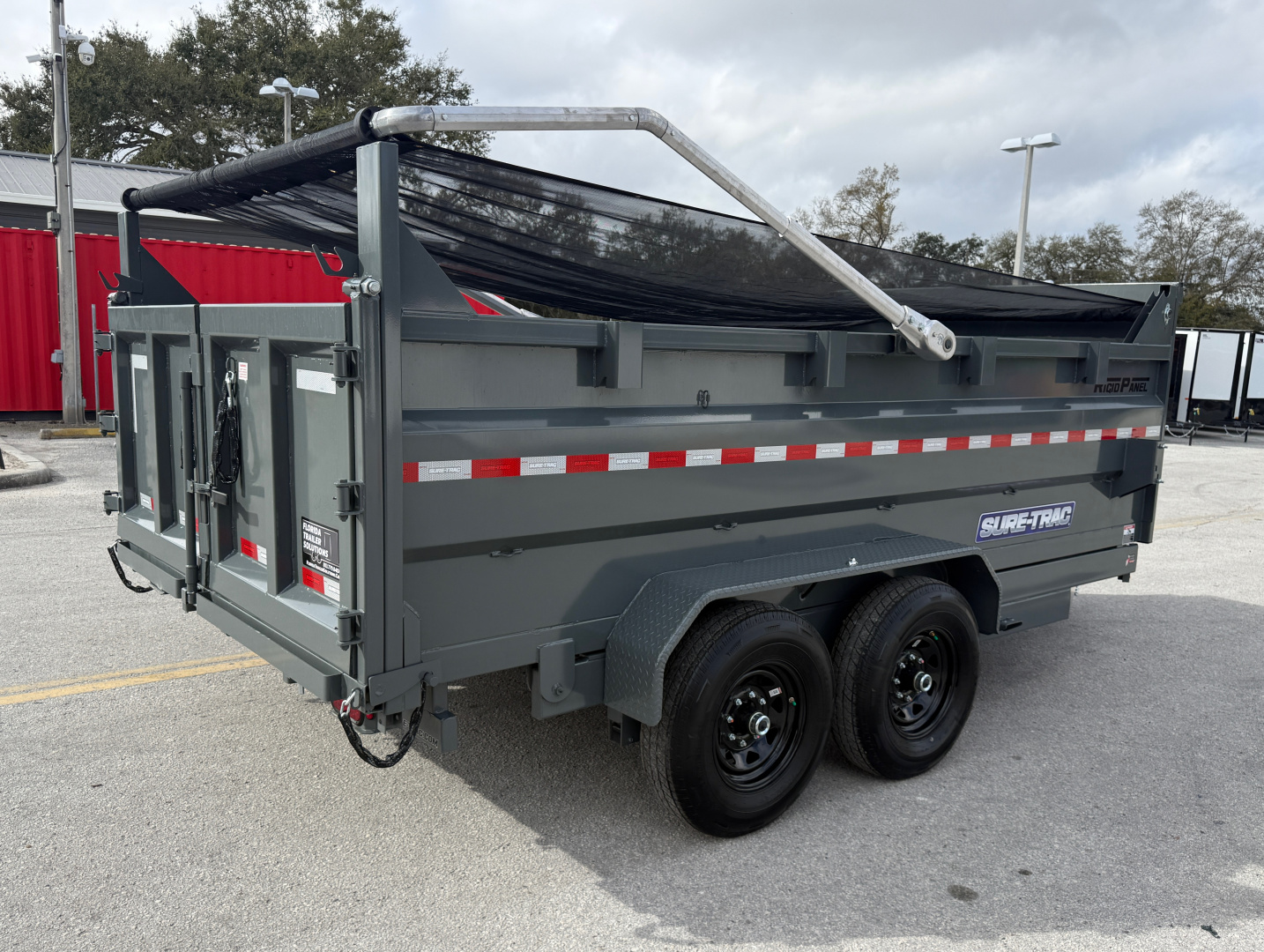 New 2026 Sure-Trac 7x14 Telescopic 14K 3' side Dump Trailer