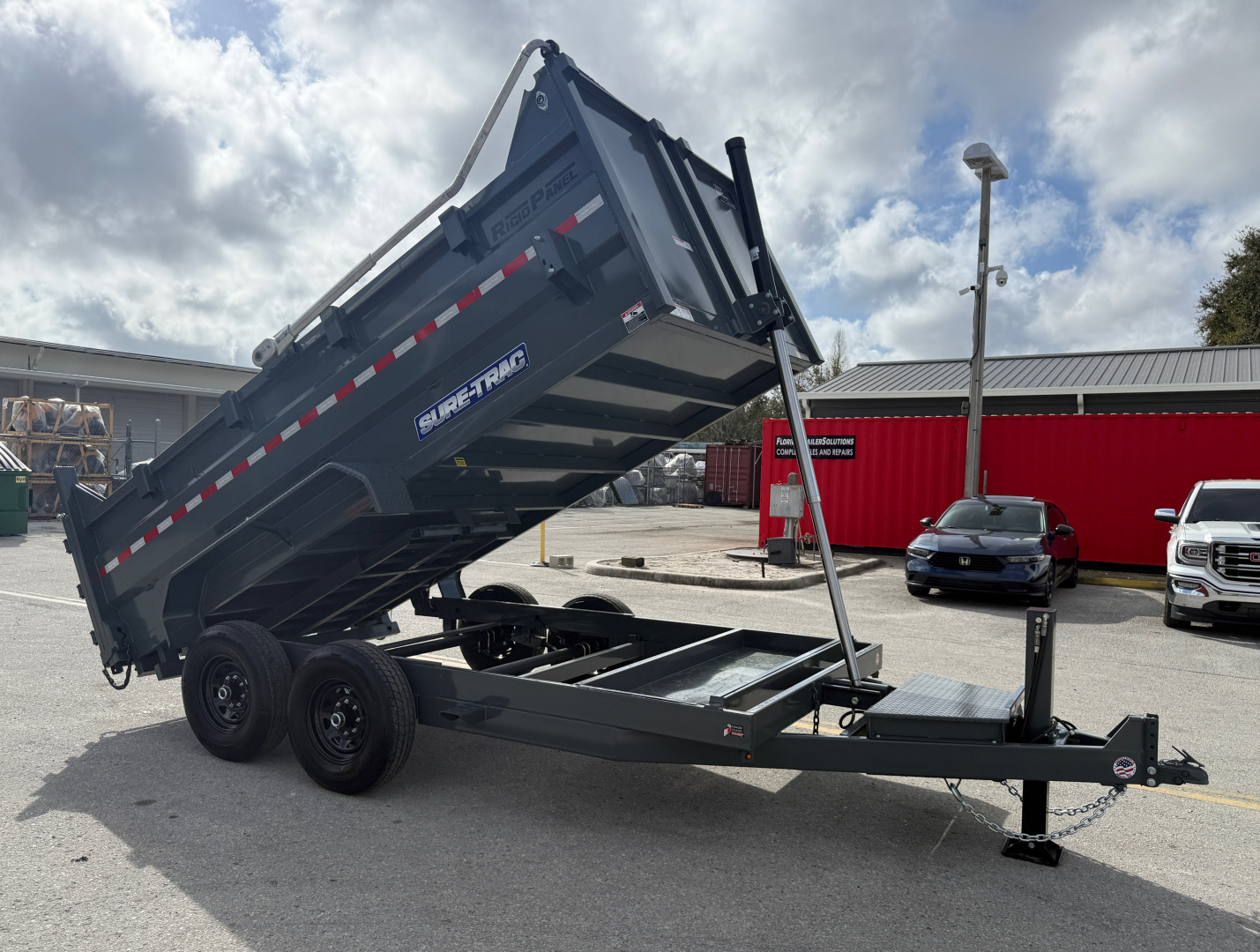 New 2026 Sure-Trac 7x14 Telescopic 14K 3' side Dump Trailer