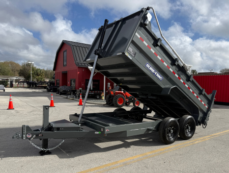 New 2026 Sure-Trac 7x14 HD Low Profile 3' Side Telescopic 14K Dump Trailer