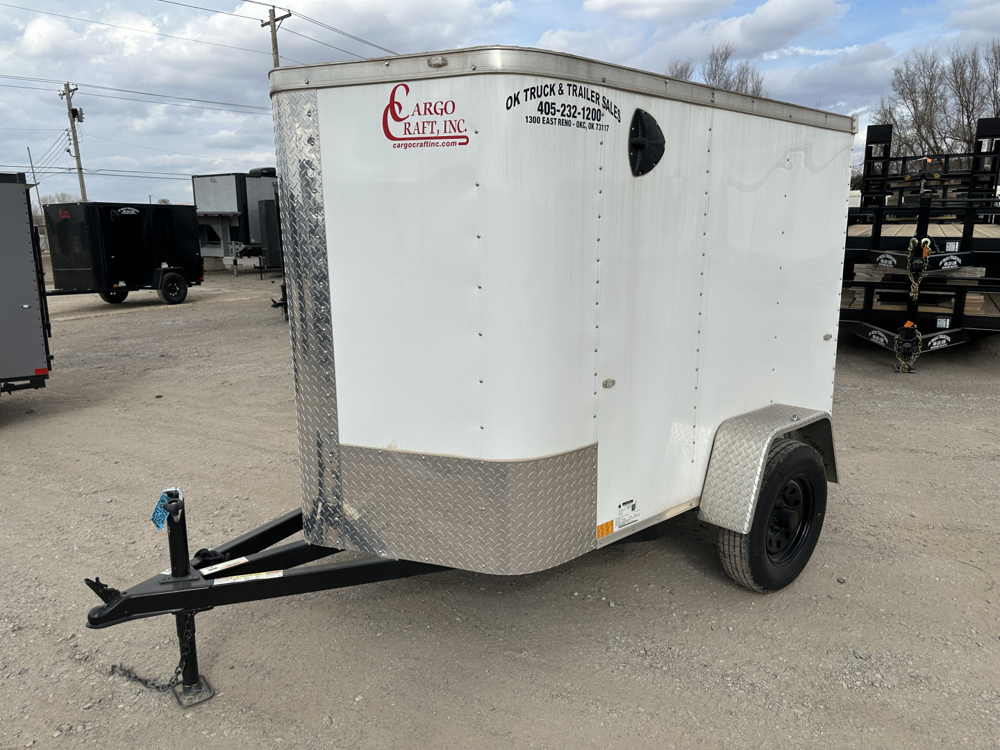 New 2024 Cargo Craft 5'x8'x5' Elite V Nose Single Axle with Single Rear Swing Door Cargo / Enclosed Trailer