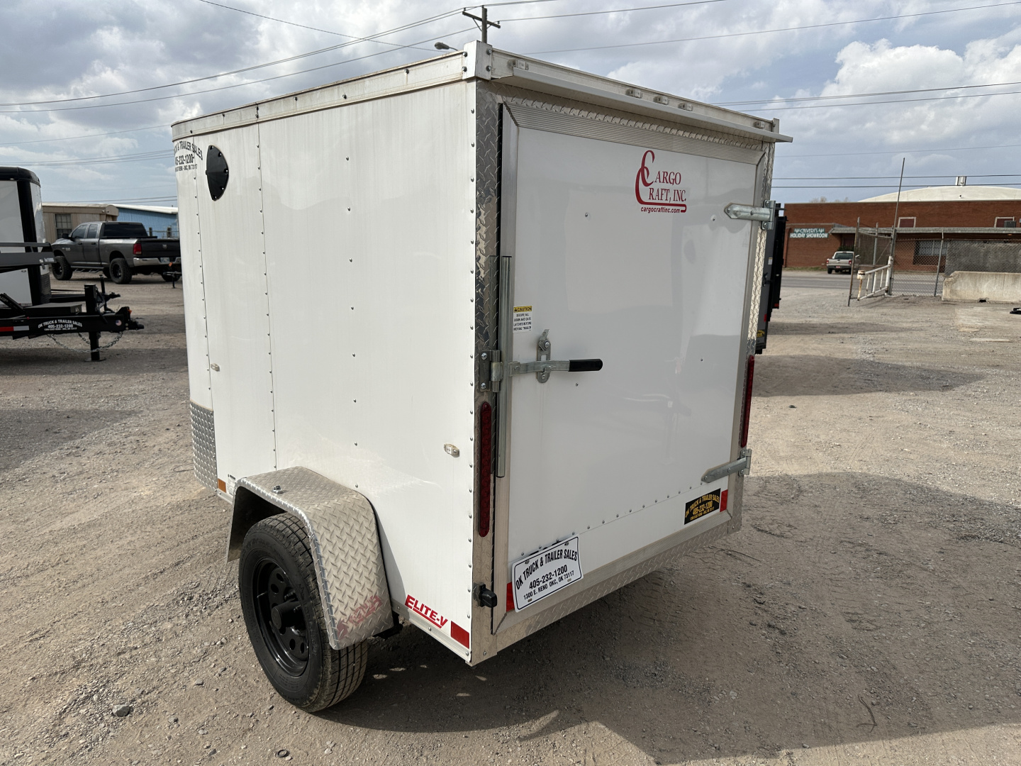 New 2024 Cargo Craft 5'x8'x5' Elite V Nose Single Axle with Single Rear Swing Door Cargo / Enclosed Trailer