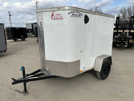 New 2024 Cargo Craft 5'x8'x5' Elite V Nose Single Axle with Single Rear Swing Door Cargo / Enclosed Trailer