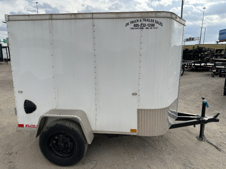 New 2024 Cargo Craft 5'x8'x5' Elite V Nose Single Axle with Single Rear Swing Door Cargo / Enclosed Trailer