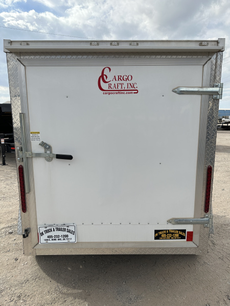 New 2024 Cargo Craft 5'x8'x5' Elite V Nose Single Axle with Single Rear Swing Door Cargo / Enclosed Trailer