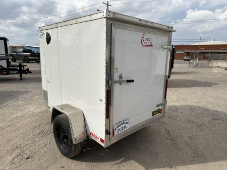 New 2024 Cargo Craft 5'x8'x5' Elite V Nose Single Axle with Single Rear Swing Door Cargo / Enclosed Trailer