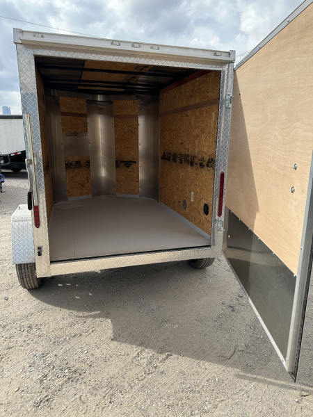 New 2024 Cargo Craft 5'x8'x5' Elite V Nose Single Axle with Single Rear Swing Door Cargo / Enclosed Trailer