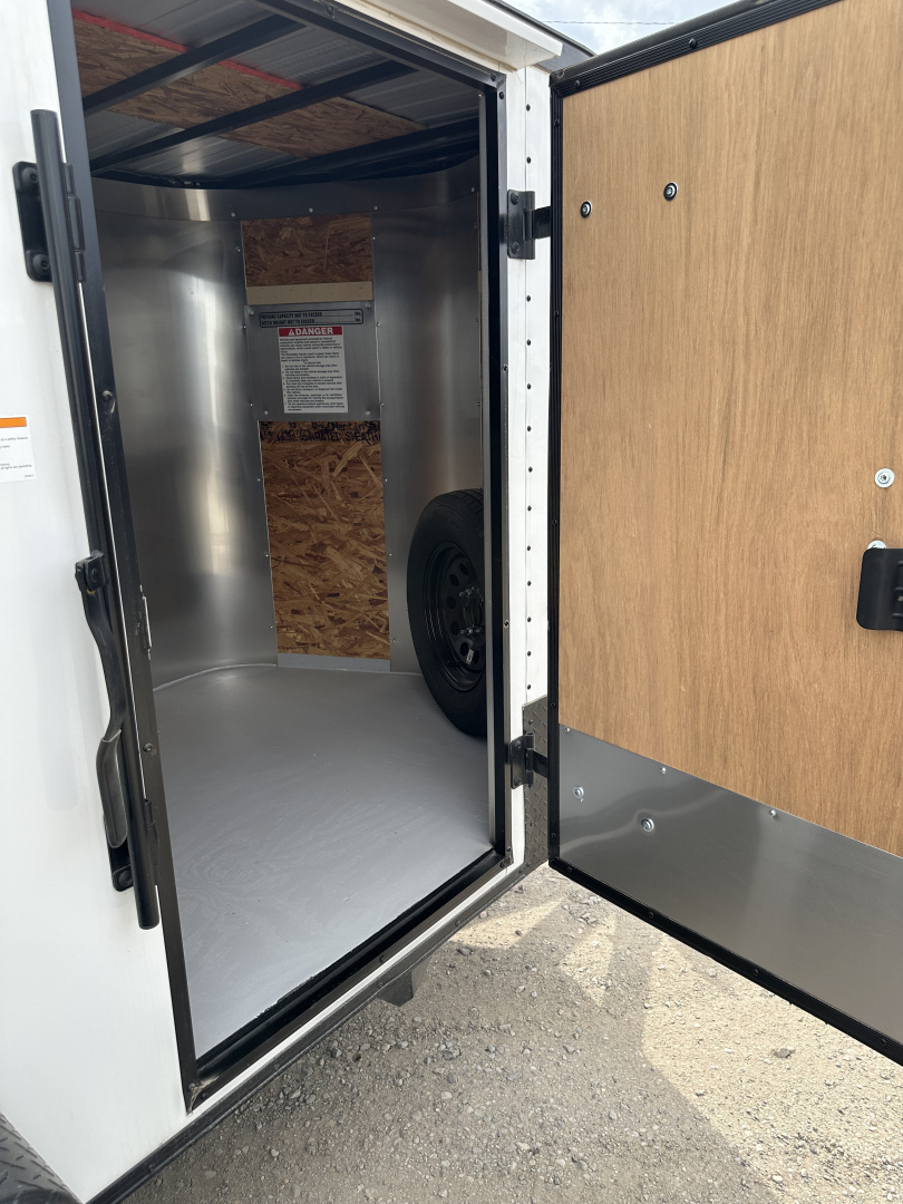 New 2025 Cargo Craft 5'x10'x5' Elite V Nose with side door and ramp door Cargo / Enclosed Trailer