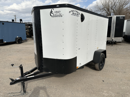 New 2025 Cargo Craft 5'x10'x5' Elite V Nose with side door and ramp door Cargo / Enclosed Trailer