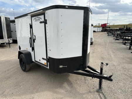 New 2025 Cargo Craft 5'x10'x5' Elite V Nose with side door and ramp door Cargo / Enclosed Trailer