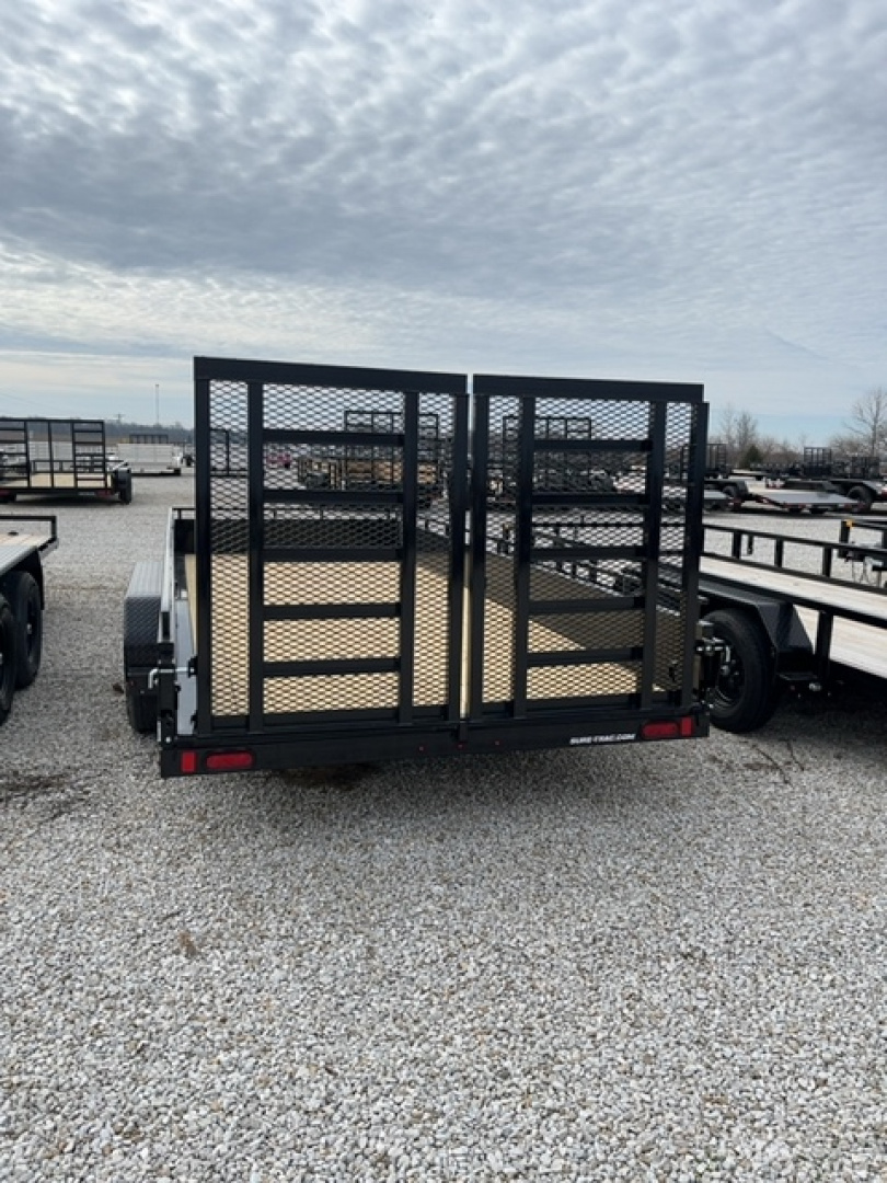 New 2026 Sure-Trac 7x18 7K Steel High Side Utility Trailer w Split Reinforced Gate