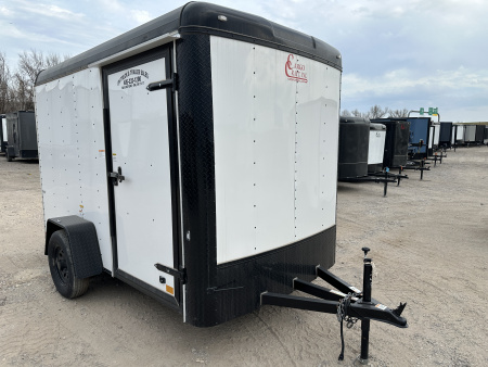 New 2025 Cargo Craft 6'x10'x6'6  Expedition Extreme White / Black out w/ ramp door Cargo / Enclosed Trailer