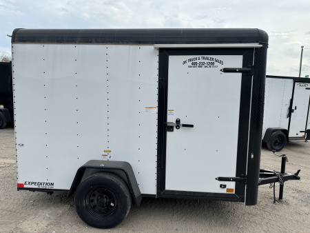 New 2025 Cargo Craft 6'x10'x6'6" Expedition Extreme White / Black out w/ ramp door Cargo / Enclosed Trailer