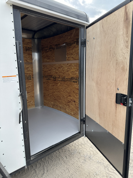 New 2025 Cargo Craft 6'x10'x6'6" Expedition Extreme White / Black out w/ ramp door Cargo / Enclosed Trailer