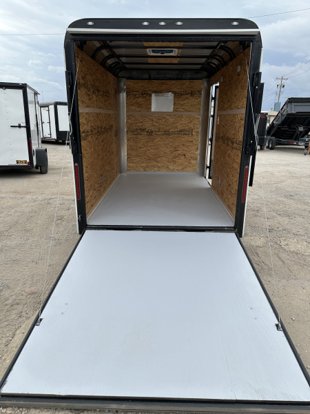 New 2025 Cargo Craft 6'x10'x6'6" Expedition Extreme White / Black out w/ ramp door Cargo / Enclosed Trailer