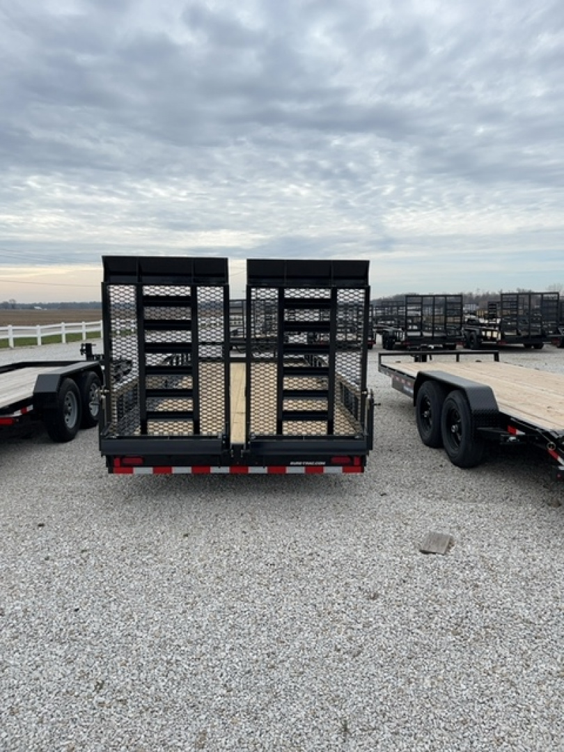 New 2026 Sure-Trac 7 x 20 Tube Top 14K Utility Trailer w/ Mesh Ramps