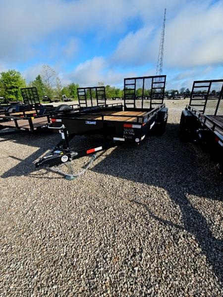 New 2026 Sure-Trac 7x16 10k Steel High Side Utility Trailer