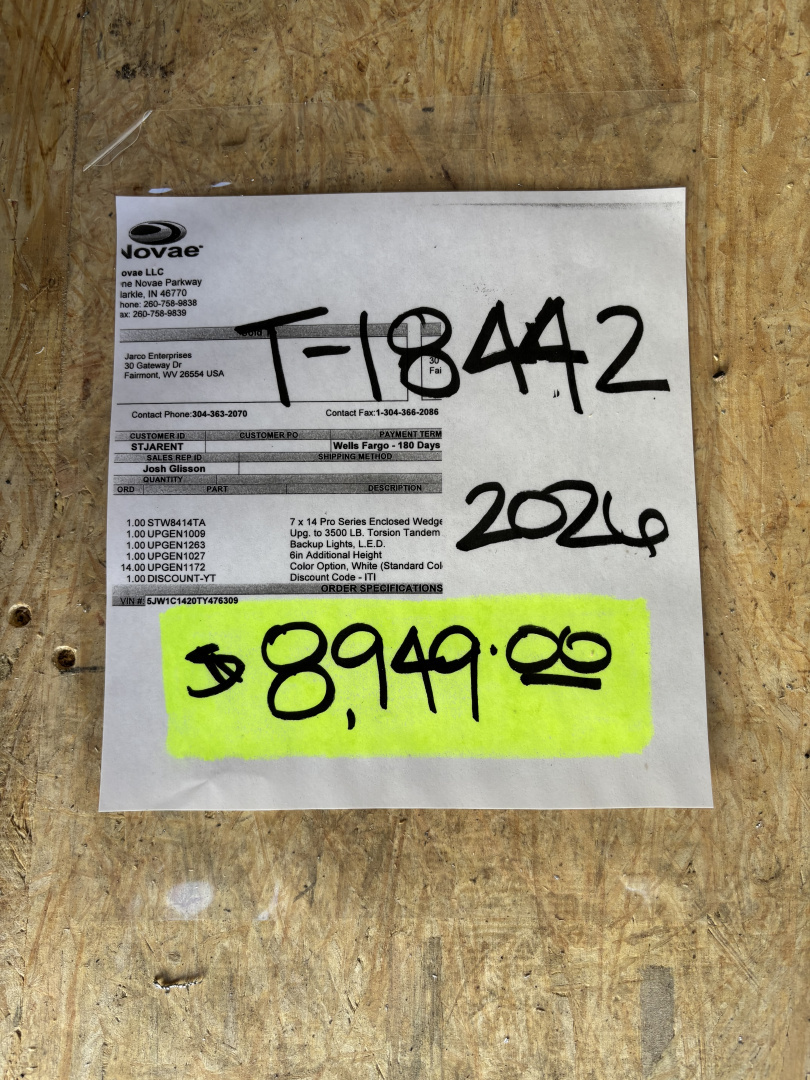 New 2026 Sure-Trac 7X14 Cargo / Enclosed Trailer (WHITE)