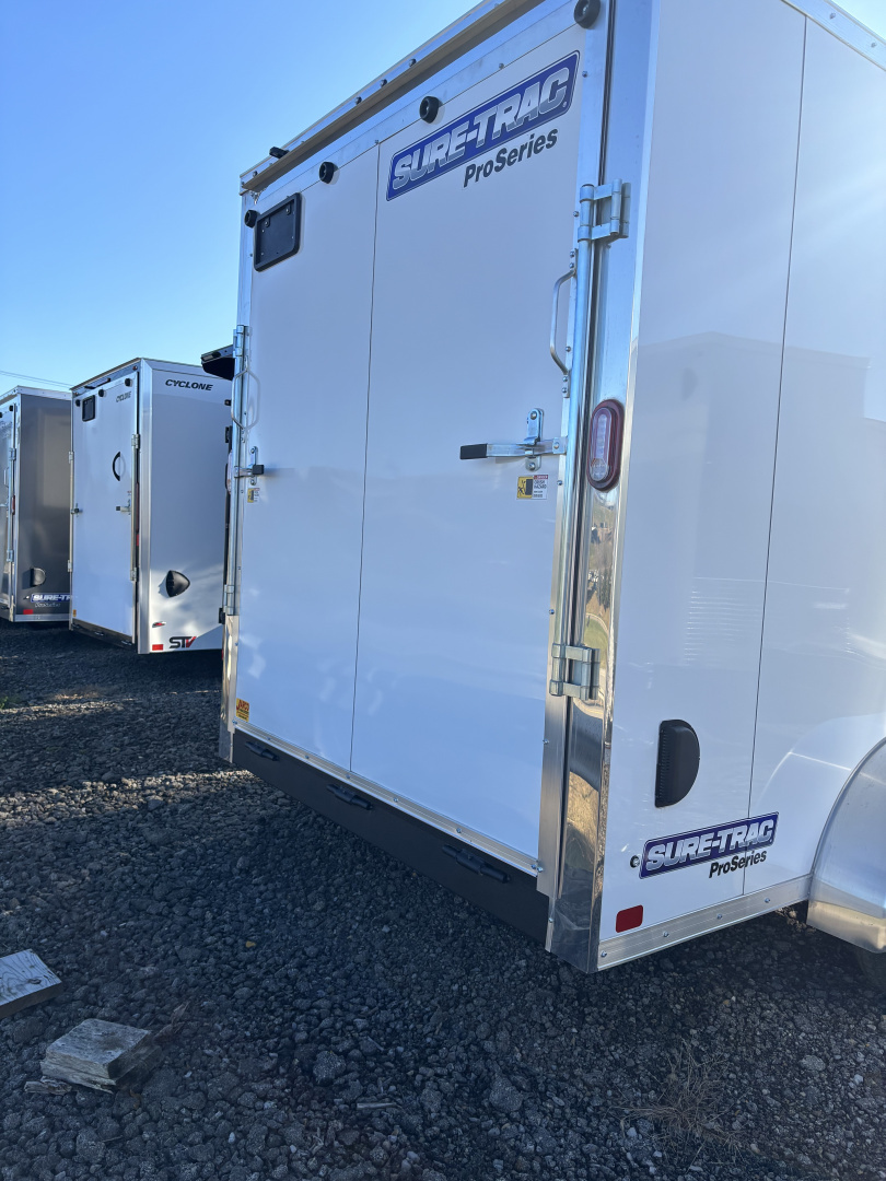 New 2026 Sure-Trac 7X14 Cargo / Enclosed Trailer (WHITE)