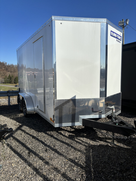 New 2026 Sure-Trac 7X14 Cargo / Enclosed Trailer (WHITE)
