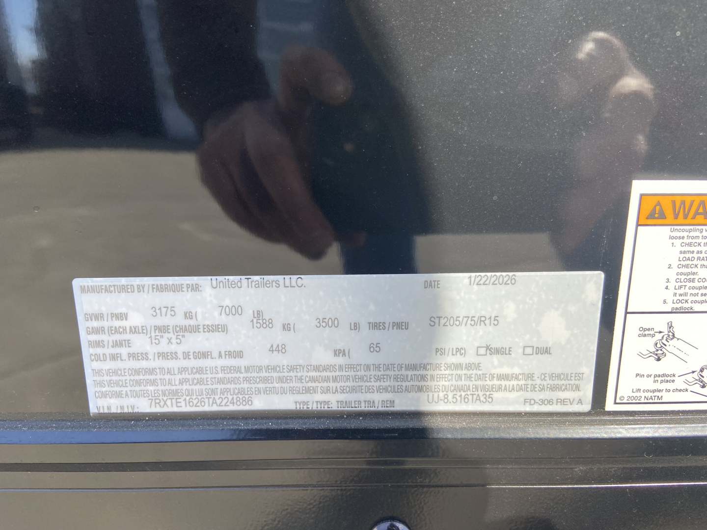 New 2026 United Trailers UJ-8.516TA35 Cargo / Enclosed Trailer