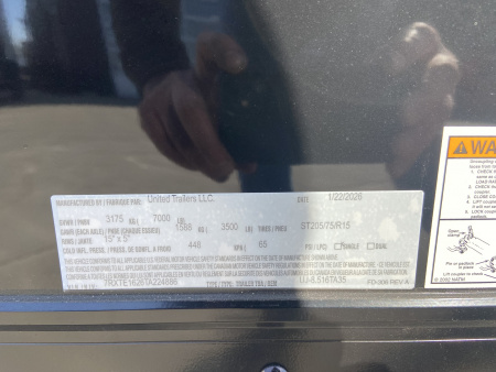 New 2026 United Trailers UJ-8.516TA35 Cargo / Enclosed Trailer