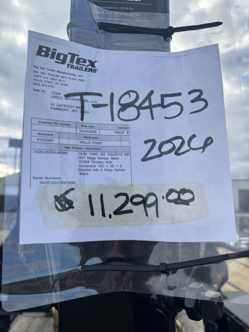 New 2026 Big Tex Trailers 102X20+5 Deckover Trailer