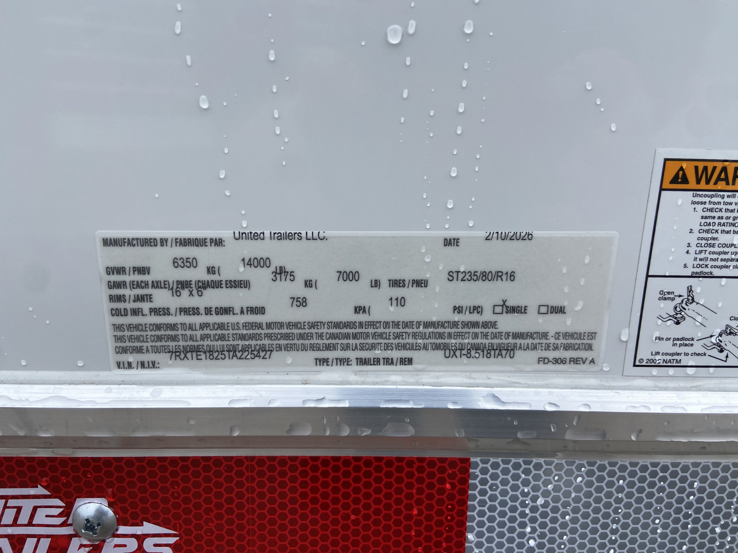 New United UXT 8.5X18 Cargo Enclosed Trailer