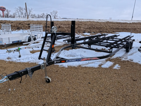 New 2026 Mid-America PTV22T Boat Trailer Craddle Center Bunk Kit for A Tri-toon or Pontoon , ST145R / 12E Tires, Cradle center Bunk Kit, Deluxe Winch Stand