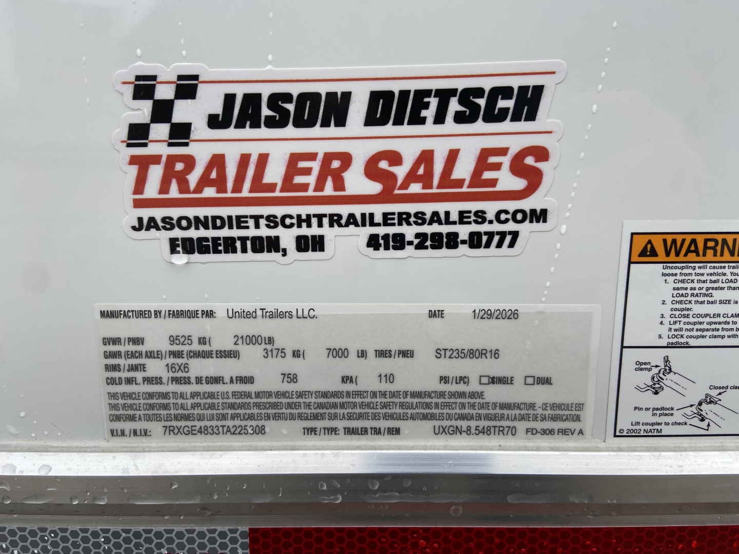 New United UXGN 8.5X48 Car Trailer