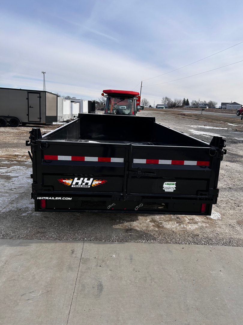 New 2026 H&H Trailers 82"X14' BP LOW-PRO TARP/RAMPS 14K INDUSTRIAL Dump Trailer
