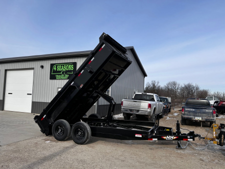 New 2026 H&H Trailers 82 X14' BP LOW-PRO TARP/RAMPS 14K INDUSTRIAL Dump Trailer