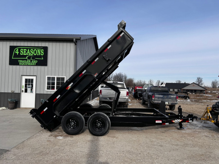 New 2026 H&H Trailers 82"X14' BP LOW-PRO TARP/RAMPS 14K INDUSTRIAL Dump Trailer