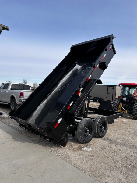 New 2026 H&H Trailers 82"X14' BP LOW-PRO TARP/RAMPS 14K INDUSTRIAL Dump Trailer