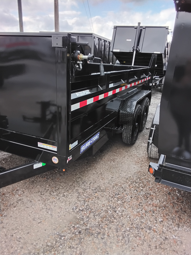 New 2026 Sure-Trac 7 x 14 HD Low Profile Telescopic Dump 14K (BLACK)